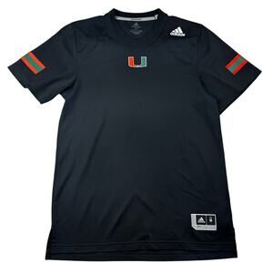 Adidas Aeroready University of Miami Hurricanes Black Jersey Men's Size Medium